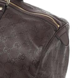 Pre Owned Gucci Brown Guccissima Joy Boston Bag