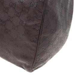 Pre Owned Gucci Brown Guccissima Joy Boston Bag