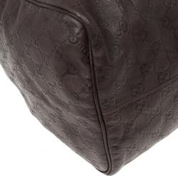 Pre Owned Gucci Brown Guccissima Joy Boston Bag