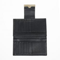 Gucci Black Continental Wallet With Engraved Gucci Script Logo