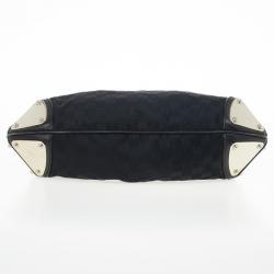 Pre Owned Gucci Monogram Black Canvas Indy Bag