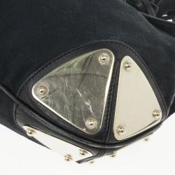 Pre Owned Gucci Monogram Black Canvas Indy Bag