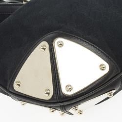 Pre Owned Gucci Monogram Black Canvas Indy Bag