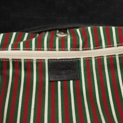 �مملوكة مسبقًا Gucci Black GG "New Britt" Flat Hobo Canvas Bag