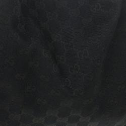مملوكة مسبقًا Gucci Black GG "New Britt" Flat Hobo Canvas Bag