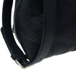 Pre Owned حقيبة غوتشي جلد أسود كلاسيكي ويب بيد علوية