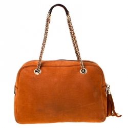 مملوكة مسبقًا Gucci Copper Nubuck Leather Soho Satchel