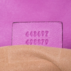 Pre Owned Gucci Pink Matelasse Leather Small GG Marmont Shoulder Bag