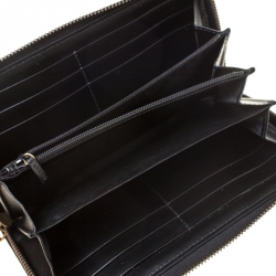 Gucci Black Matelasse Leather Marmont Zip Around Wallet