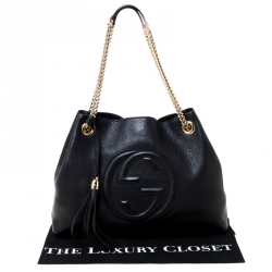 مملوكة مسبقًا Gucci Black Leather Medium Soho Tote