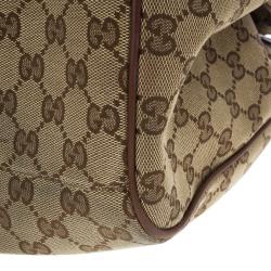 Pre Owned Gucci GG Canvas Sukey Large Tote