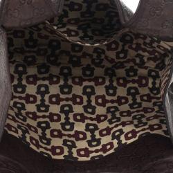Pre Owned Gucci Brown Guccissima Bardot Bag