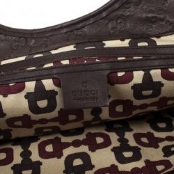 Pre Owned Gucci Brown Guccissima Bardot Bag