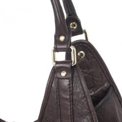 Pre Owned Gucci Brown Guccissima Bardot Bag