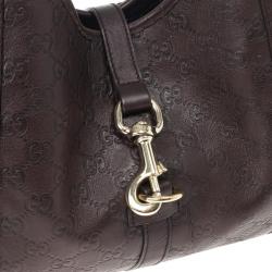 Pre Owned Gucci Brown Guccissima Bardot Bag