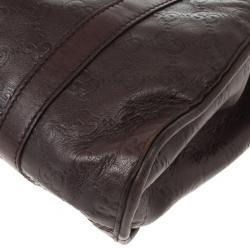 Pre Owned Gucci Brown Guccissima Bardot Bag