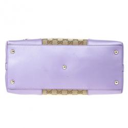 Pre Owned Gucci Monogram Lavender Trim Lovely Hobo