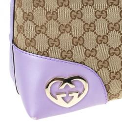 Pre Owned Gucci Monogram Lavender Trim Lovely Hobo
