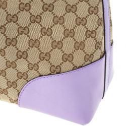 Pre Owned Gucci Monogram Lavender Trim Lovely Hobo