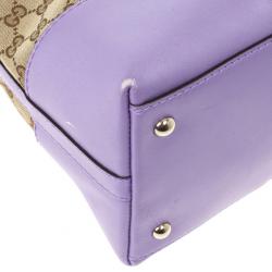 Pre Owned Gucci Monogram Lavender Trim Lovely Hobo