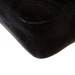 Pre Owned Gucci Black Matelasse Velvet Mini GG Marmont Shoulder Bag