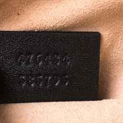 Pre Owned حقيبة غوتشي حزام مارمونت GG جلد ماتيلاس أسود