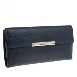 Gucci Black GG Guccissima Leather Continental Wallet