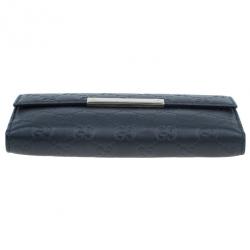 Gucci Black GG Guccissima Leather Continental Wallet