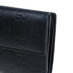 Gucci Black GG Guccissima Leather Continental Wallet