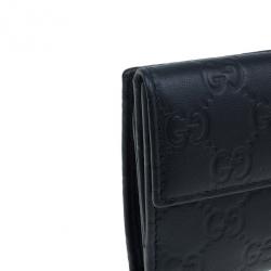 Gucci Black GG Guccissima Leather Continental Wallet