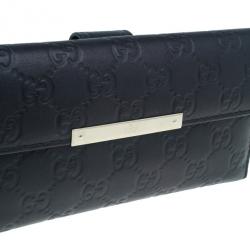 Gucci Black GG Guccissima Leather Continental Wallet