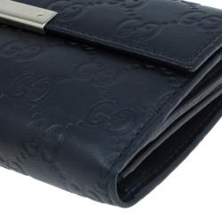 Gucci Black GG Guccissima Leather Continental Wallet