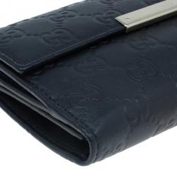Gucci Black GG Guccissima Leather Continental Wallet