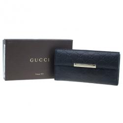 Gucci Black GG Guccissima Leather Continental Wallet
