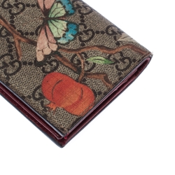 Gucci Multicolor Tian GG Supreme Canvas Card Case