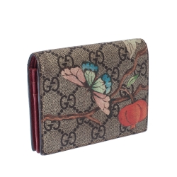 Gucci Multicolor Tian GG Supreme Canvas Card Case