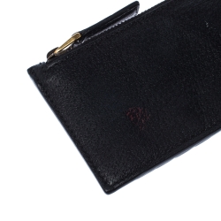 Gucci Black Leather GG Marmont Card Holder
