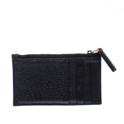 Gucci Black Leather GG Marmont Card Holder