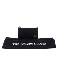 Gucci Black Leather GG Marmont Card Holder