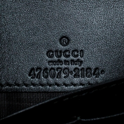 مملوكة مسبقًا Gucci Black Leather Bee Embellished Crossbody Bag