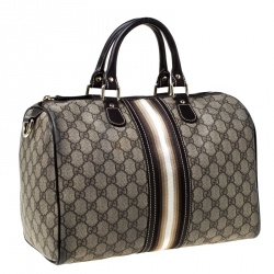 مملوكة مسبقًا Gucci Brown GG Coated Canvas Medium Limited Edition Joy Web Boston Bag