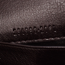 Gucci Dark Brown Guccissima Leather Mayfair Bow Continental Flap Wallet