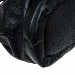 مملوكة مسبقًا Gucci Black Guccisima Leather Sukey Tote