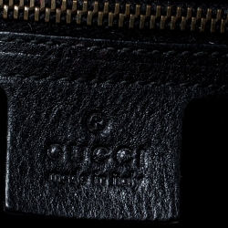 Pre Owned Gucci Black GG Canvas and Leather Hobo