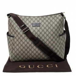 Pre Owned Gucci Beige GG Supreme Coated Canvas Baby Diaper Bag