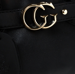 مملوكة مسبقًا Gucci Black Leather GG Running Tote 