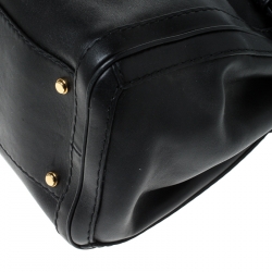 مملوكة مسبقًا Gucci Black Leather GG Running Tote 