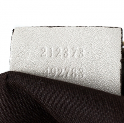 Pre Owned Gucci Beige/Yellow GG Canvas and Patent Leather Oversize Guccioli Oliver Embroidery Tote