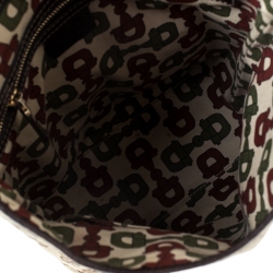 مملوكة مسبقًا Gucci Beige/Brown Mushroom Embroidered GG Canvas Tote