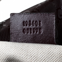 Pre Owned حقيبة غوتشي جوي بوسطن متوسطة كانفاس كريستال GG عنابية